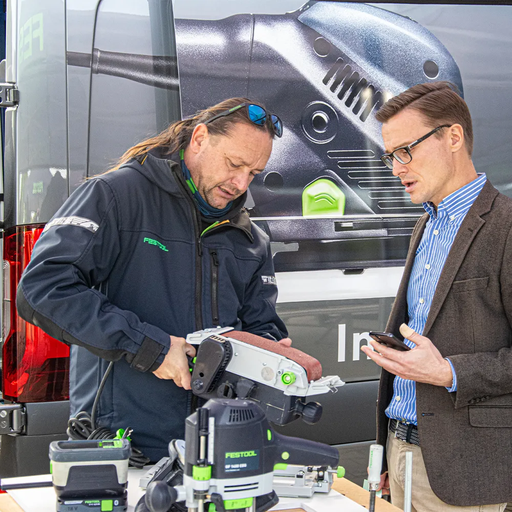 vybavená dodávka festool na roadshow v IGM