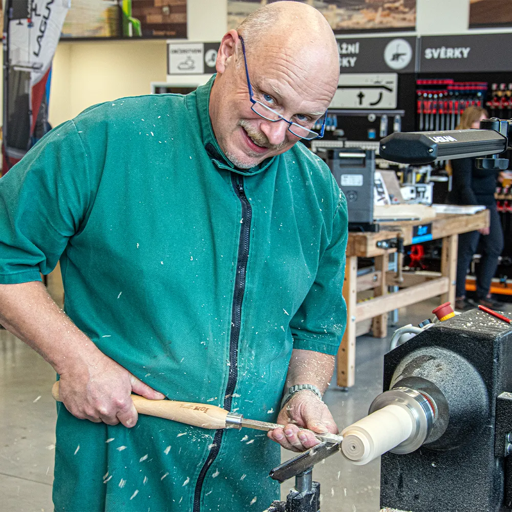 soustružnický mistr Jirka Hurych na Festool Roadshow v IGM