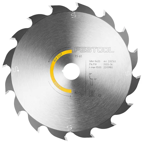 Festool Pilový kotouč do okružních pil HW 168x1,8x20 PW16 WOOD RIP CUT