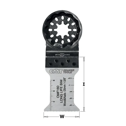CMT Starlock Ponorný pilový list BIM s dlouhou životností, na dřevo a hřebíky - 35 mm, 50ks