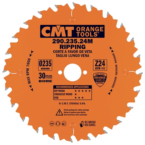 CMT Orange Pilový kotouč pro podélné řezy - D235x30 Z24 HW