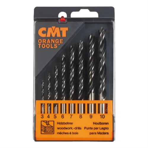 CMT Sada vrtáků 8ks - D3-4-5-6-7-8-9-10, HSS