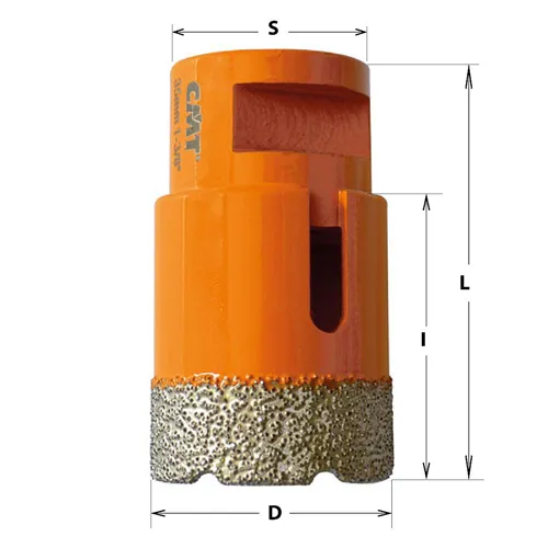 CMT C552 FASTX4 Diamantový vrták M14 s chladícím voskem - D35x40 L60
