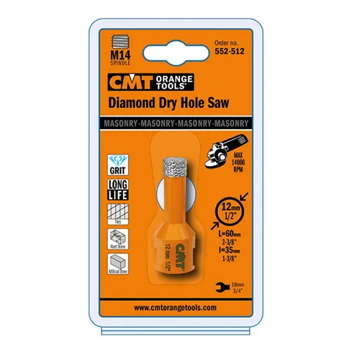 CMT C552 FASTX4 Diamantový vrták M14 s chladícím voskem - D35x40 L60