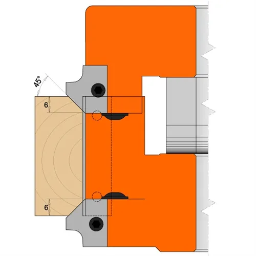 CMT Nůž pro C694005 - pár žiletek R4+45° prof.A4 horní