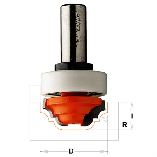 CMT Profilová fréza čelní s ložiskem - R19 D4x13 S=6 HW