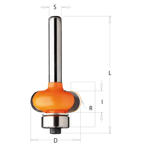 CMT Fréza půlkruhová zaoblovací vypouklá - R3,2 D19,5x6,35 L57 S=6 HW