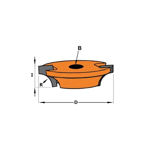 CMT C822 Talířová fréza rádiusová - D33X12,7 R8 F8