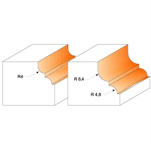CMT C945 Profilová fréza s ložiskem - R4 D28,7x13 S=8 HW