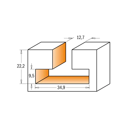 CMT C950.6 Fréza na cylindrické drážky HW - D34,9x22,2 d12,7 S=12