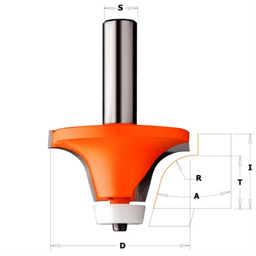 CMT C966 Zaobl.fréza na hrany umyvadel CORIAN - R12,7 D50,8 I25,4 S=12