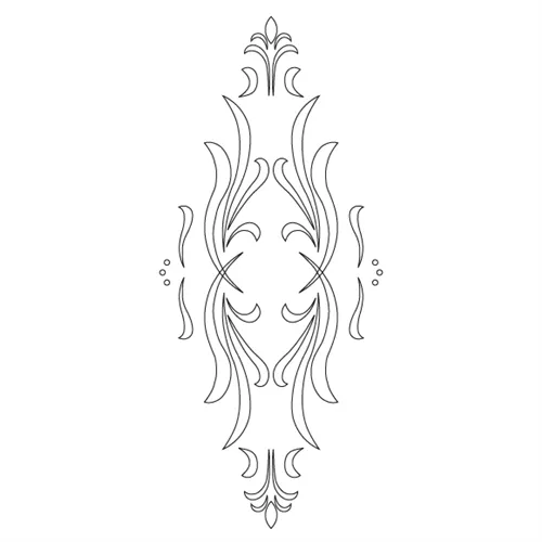 CMT Šablona na ornamenty na kuchyňská dvířka KLASIK 440x185mm