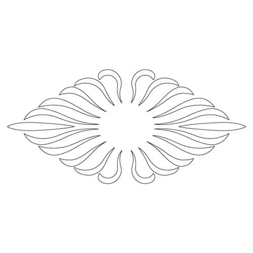 CMT Šablona na ornamenty na zásuvky BLAZE 250x110mm