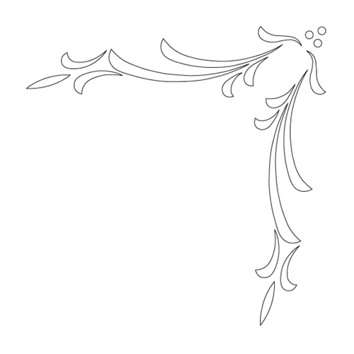 CMT Šablona na ornamenty rohové vzory KLASIK 155x40mm