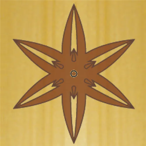 CMT Šablona na ornamenty růžicové vzory ROZETA 88 a 70mm