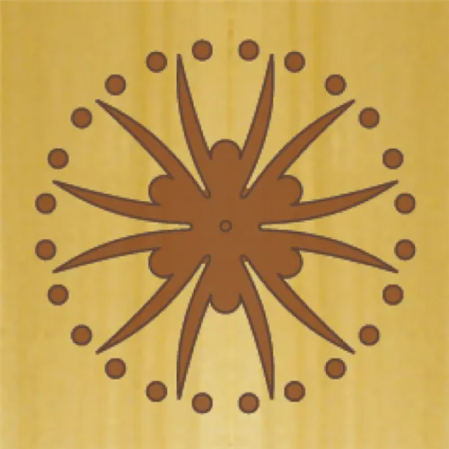 CMT Šablona na ornamenty růžicové vzory ROZETA 82 a 65mm