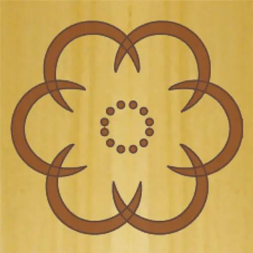 CMT Šablona na ornamenty růžicové vzory ROZETA 79 a 62mm