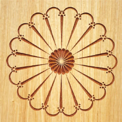 CMT Šablona na ornamenty růžicové vzory Velký španělský vějíř 400mm