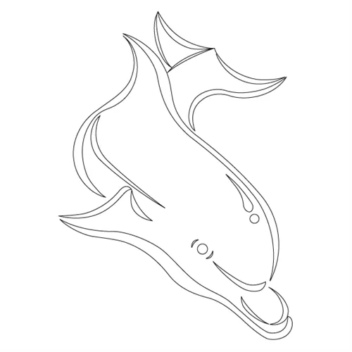 CMT Šablona na ornamenty na dvířka DELFÍN 200x290mm