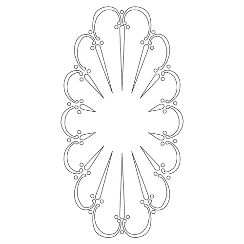 CMT Šablona na ornamenty na kuchyňská dvířka ESPANA 380x200mm