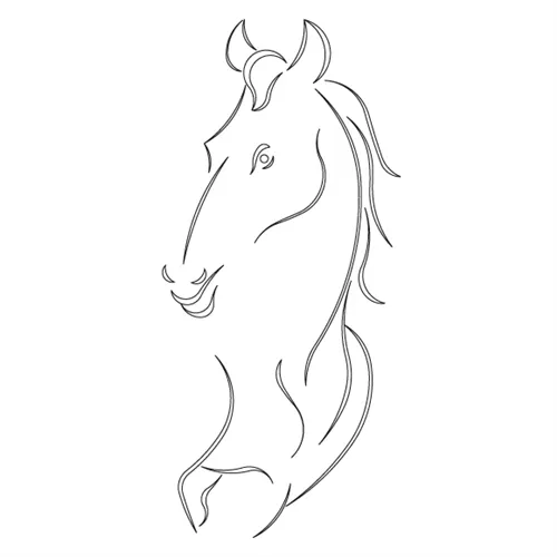 CMT Šablona na ornamenty na dvířka KŮŇ 445x203mm