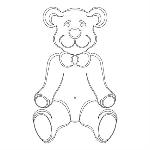 CMT Šablona na ornamenty na dvířka MEDVĚD 394x203mm