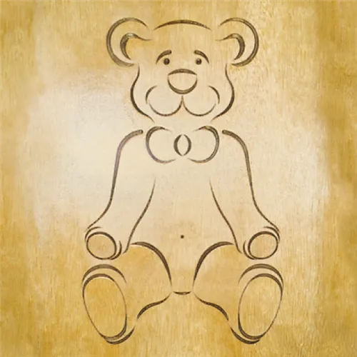 CMT Šablona na ornamenty na dvířka MEDVĚD 394x203mm