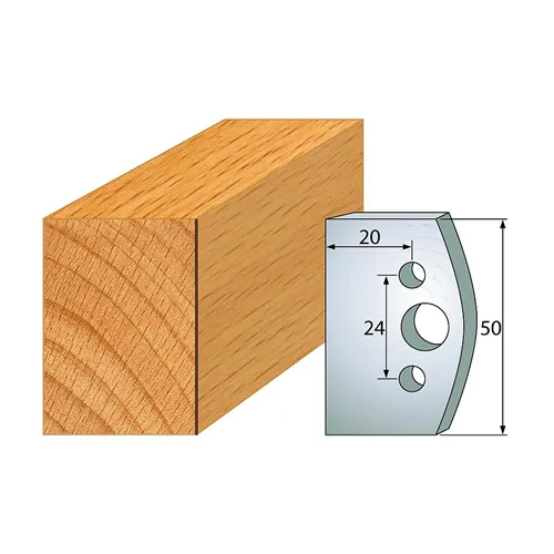 IGM profil 500 - pár nožů 50x4mm SP