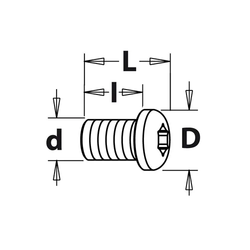 Šroub TCPTI - M3x4x5,7 D4,6 CMT