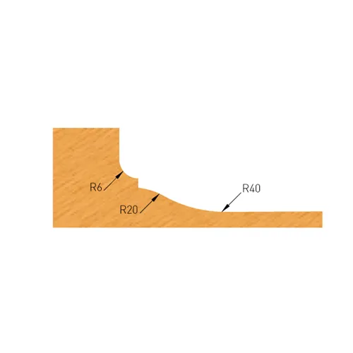 Profilový nůž pro F633, 59x12x1,5 horní braní