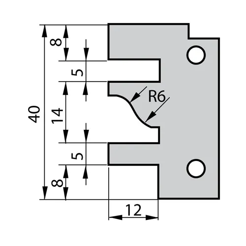 IGM Profilový nůž pro 641 - profil A,40x26x2mm