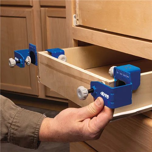 Kreg Přípravek pro montáž čel zásuvek