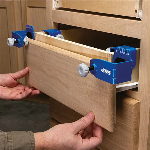 Kreg Přípravek pro montáž čel zásuvek