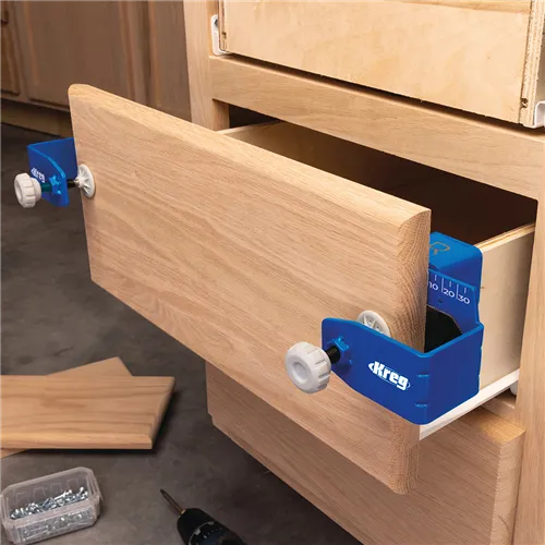 Kreg Přípravek pro montáž čel zásuvek