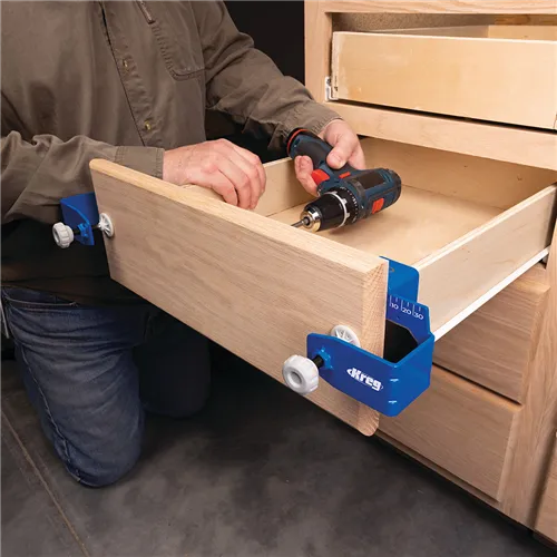 Kreg Přípravek pro montáž čel zásuvek