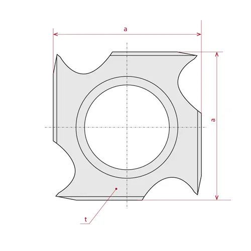 IGM N021 Žiletka tvrdokovová - 18x18x2,95 Dřevo+