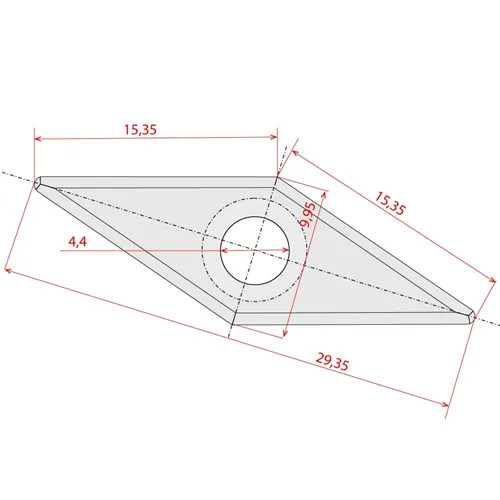 IGM RSS-CB Kosočtvercová žiletka - 27x10x2,5 HW