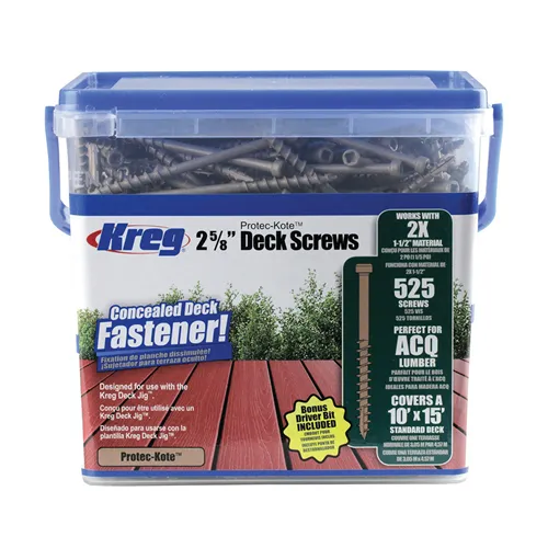 Kreg Protec-Kote Vruty pro terasy, sada 525 ks, 67 mm