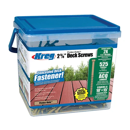 Kreg Protec-Kote Vruty pro terasy, sada 525 ks, 67 mm