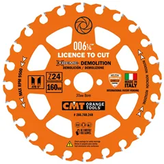 CMT XTreme Pilový kotouč na demoliční práce - D160x2,3 d20 Z24 HW