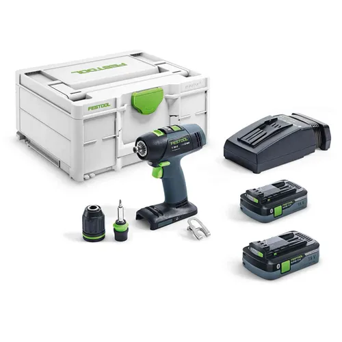 Festool Akumulátorový vrtací šroubovák T 18+3 HPC 4,0 I-Plus