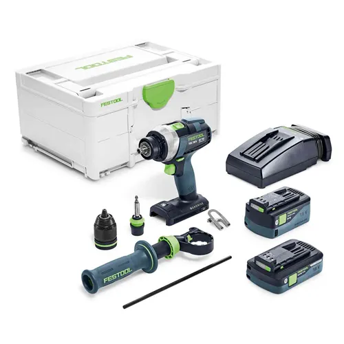 Festool Akumulátorový vrtací šroubovák TDC 18/4 5,0/4,0 I-Plus QUADRIVE