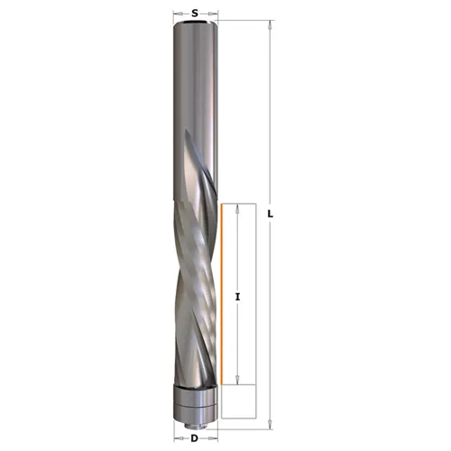 IGM 192B Ořezávací spirálová fréza negativní HWM - D12,7x50,8 L114 S=12