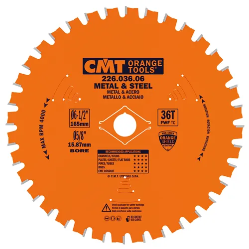 CMT Industrial Pilový kotouč na železo - D165x1,5 d15,8 Z36 HW