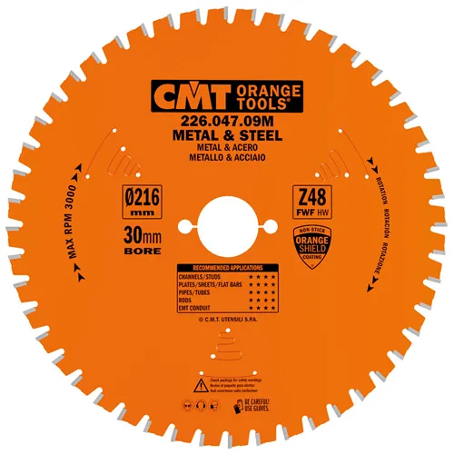 CMT Industrial Pilový kotouč na železo - D216x2,2 d30 Z48 HW