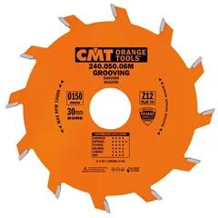 CMT Orange Industrial Drážkovací kotouč - D150x2 d30 Z12 HW