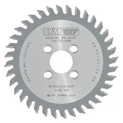 CMT Drážkovací kotouč pro CNC - D150x3 d30 Z36 HW