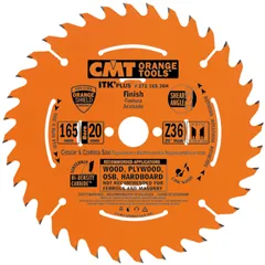 CMT ITK Ultra tenký kotouč pro příčné řezy - D165x1,7 d20(+15,87) Z36 HW