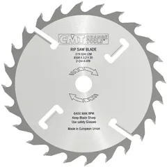 CMT Industrial Rozmítací kotouč s vyklizovacím zubem - D250x3,2 d30 Z20+4 MEC HW