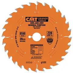CMT Orange Industrial Pilový kotouč pro podélné a příčné řezy - D160x2,2 d20 Z28 HW Odhlučněný